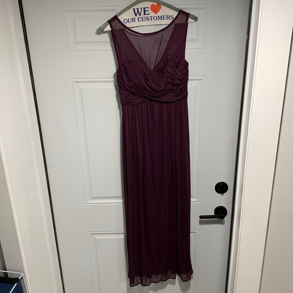 Plum David’s bridal bridesmaid dress size 0